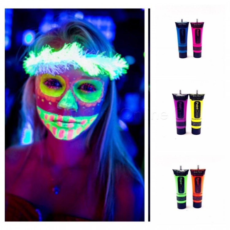 Glow Stick Paint Highlighter Cream Paint 12 Pieces