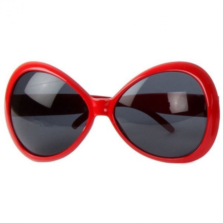 70's Red Color Nostalgia Yeşilçam Partyglasses 15X7cm