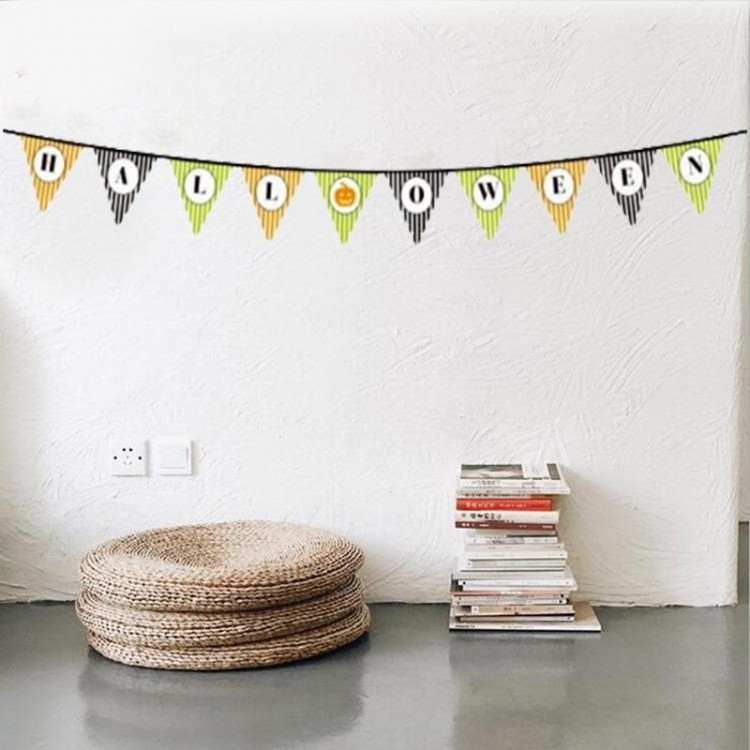 Halloween Pumpkin Themed Halloween Banner OrnamentPennant 3 Meters