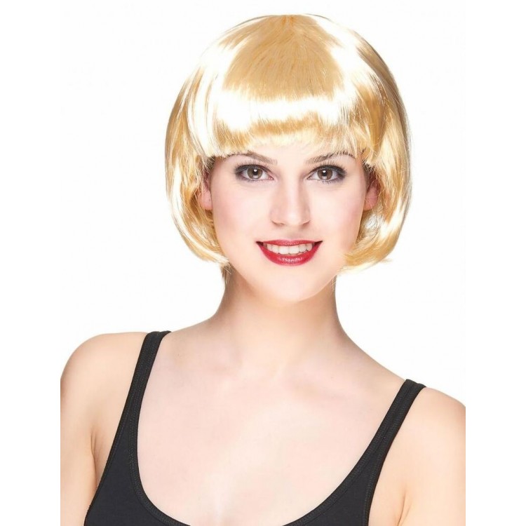 Platinum Gold Gold Color Blunt Party Wig Shortfake wig