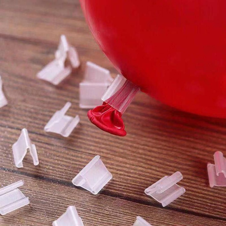 Transparent Color Balloon Air Leakage Preventing Clip 10Adet