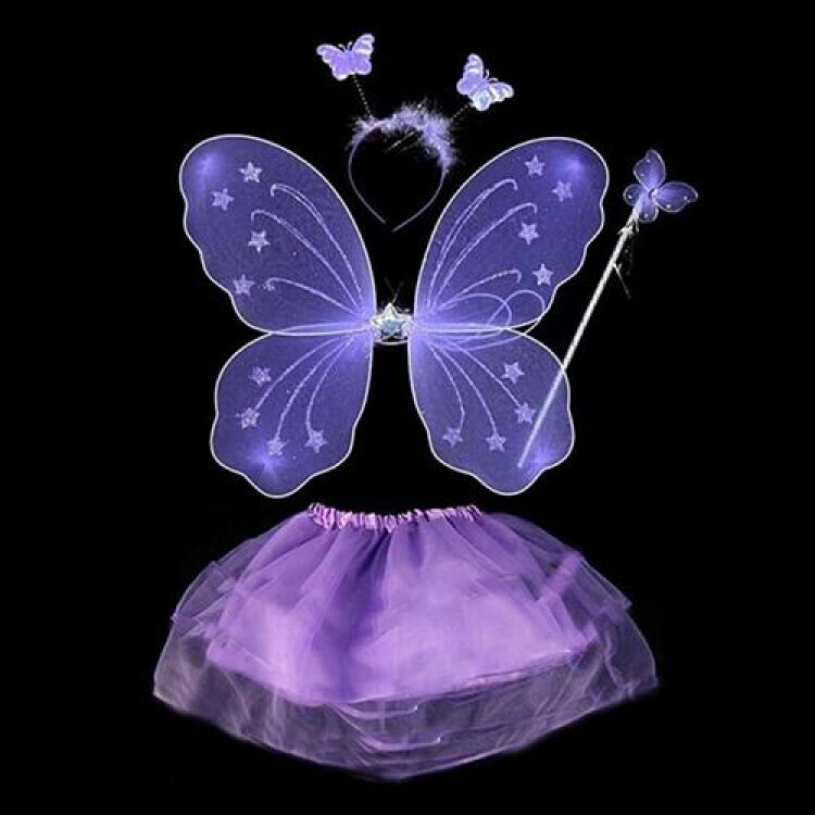 Lilac Purple Costume - Lilac Purple Costume Accessory Set4 Pieces