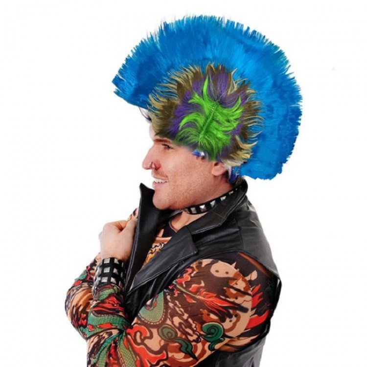 Mohican Mohawk Punk Wig - 70's 80'sYears Wig Model 7