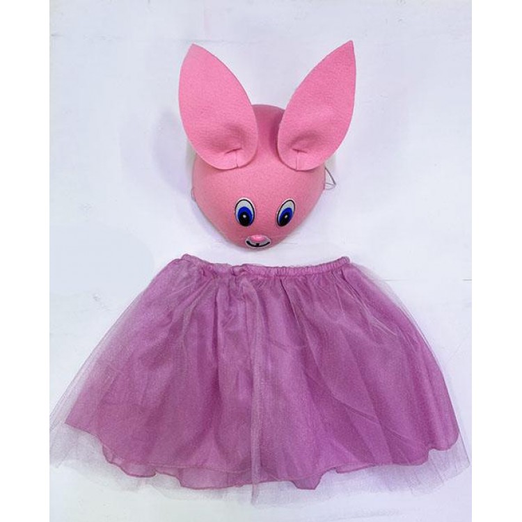 Rabbit Costume Pink - 23 April Rabbit Hat and Tutu Skirt Set 2 Pieces