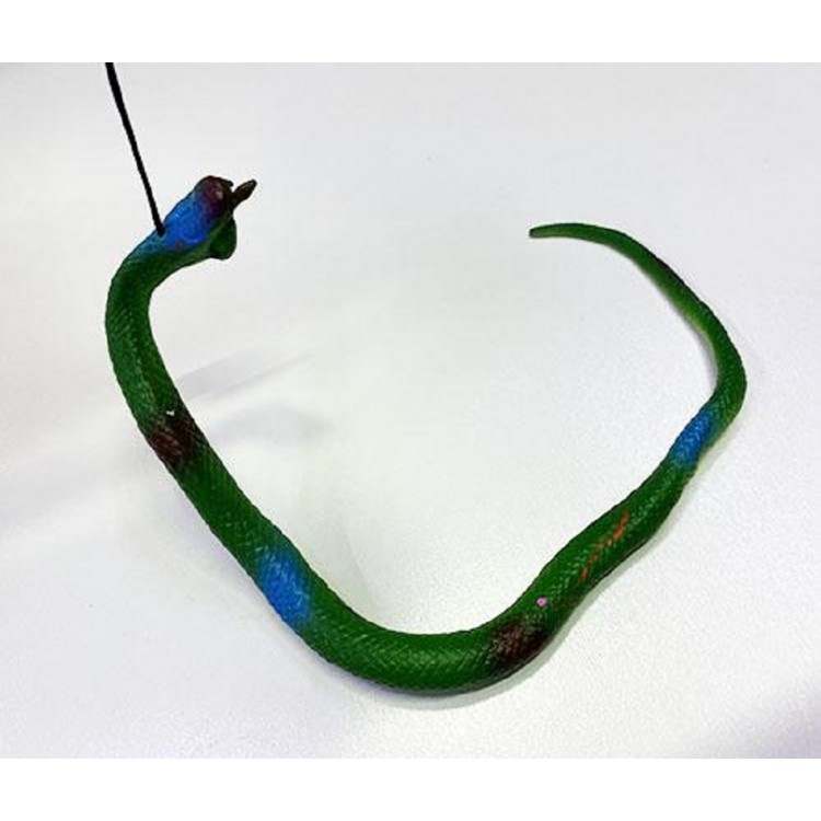 Green Color Realistic Silicone Soft Snake 37 cm