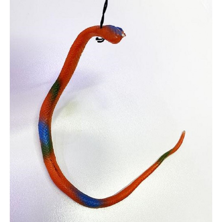 Orange Color Realistic Silicone Soft Snake 37 cm