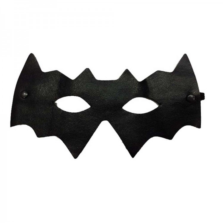 Siyah Renk Vinleks Deri Malzemeden İmal Batman Maskesi 10x20 cm