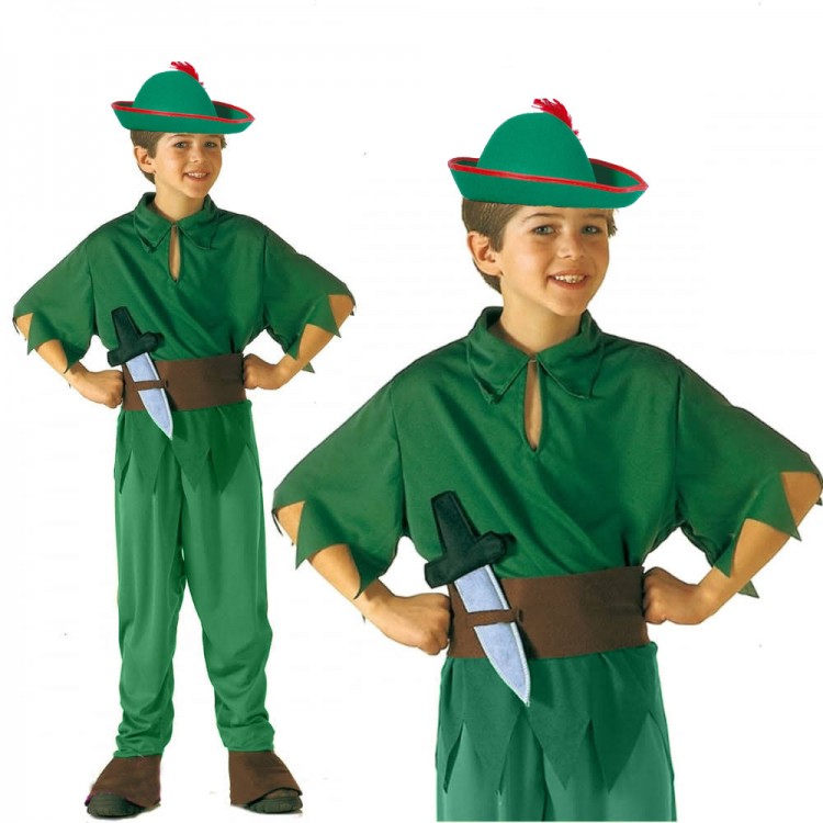 Peter Pan Kostümü - Alman Kostümü - Robin Hood Kostümü 7-9 Yaş