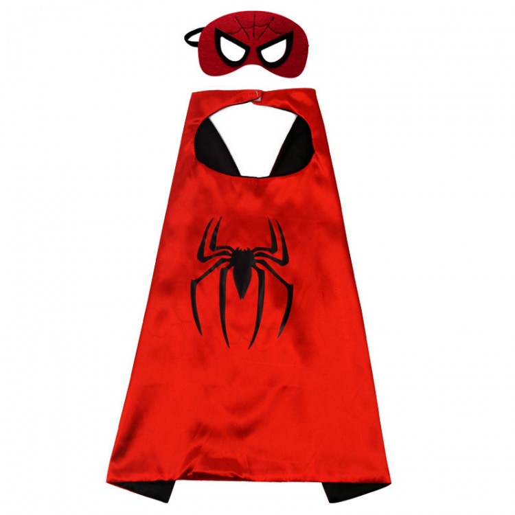 Örümcek Adam Avengers Pelerin + Maske Kostüm Seti 70x70 cm