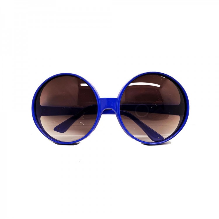 Round Yeşilçam 80s 90s PartyGlasses Retro Blue Color