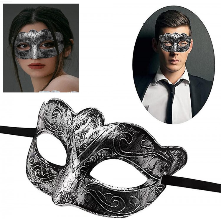Masquerade Ball Antique Gray Silver Vintage Mask Ball Venice