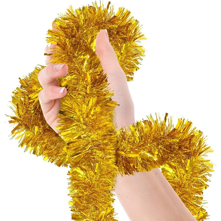 Glitter Ornament For Party 2 Meters Length 6cm Width Gold Color Imported