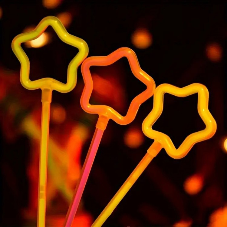 Glow Stick Star Sticks that Light Up When Broken6 Colors 6 Pieces