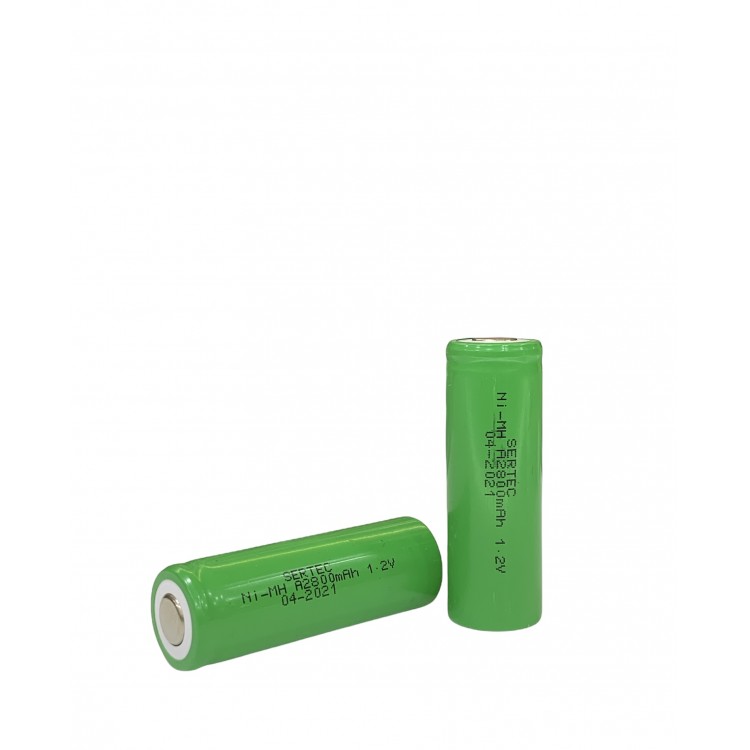1.2V 2800 Mah - A Size - Ni-MHRechargeable Battery - (Headless / Flat Head)