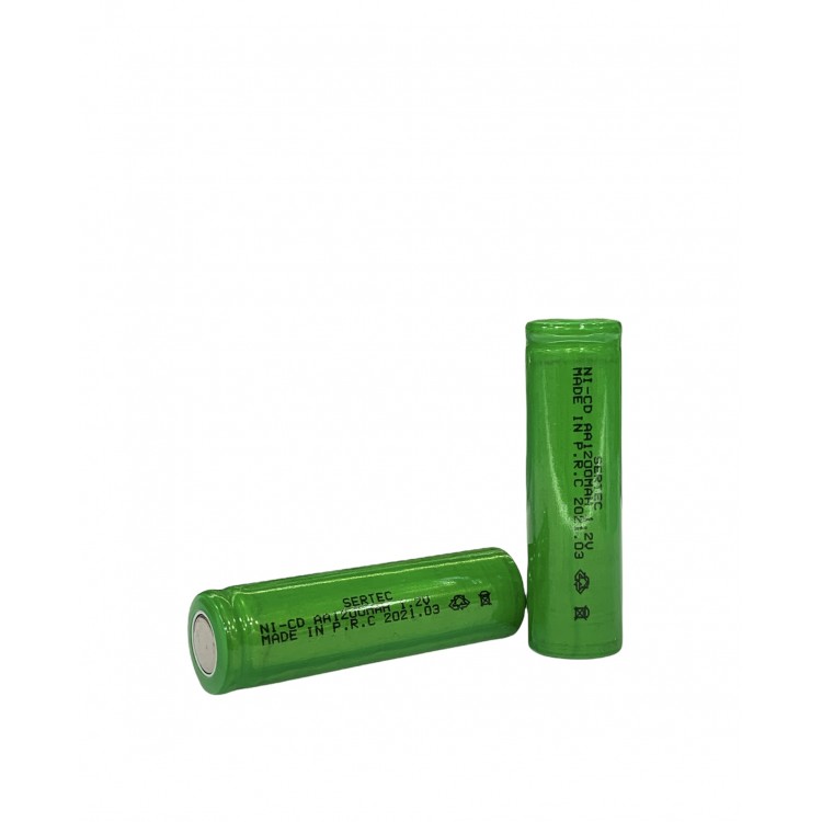 1.2V 1200 Mah - AA - Ni-Cd RechargeableBattery - (Headless / Flat Head)