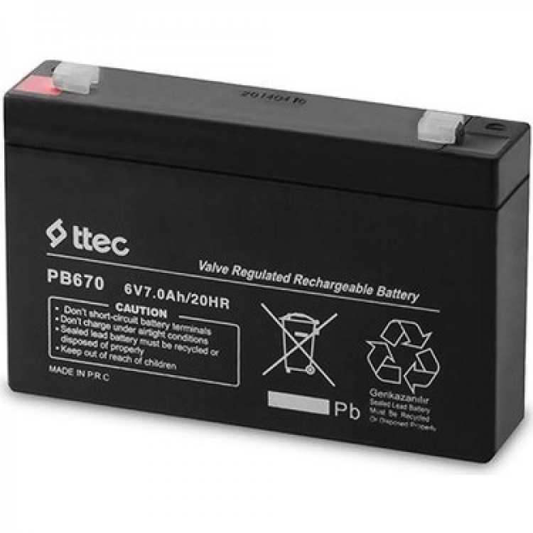 6V 7 AH Dry Maintenance-Free Battery