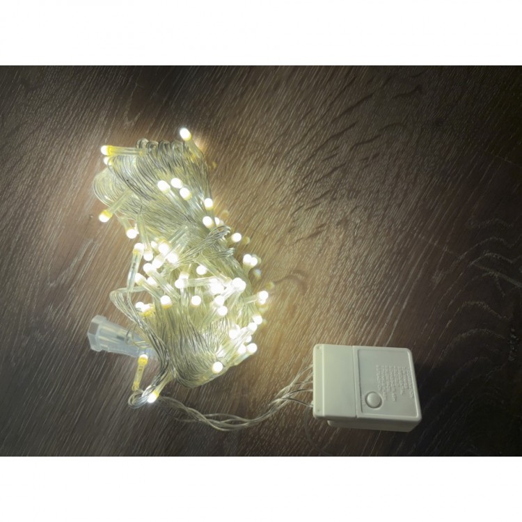 10 M 100 Led Damla Uçlu Gün Işığı Şeffaf Kablo MZ-17-4