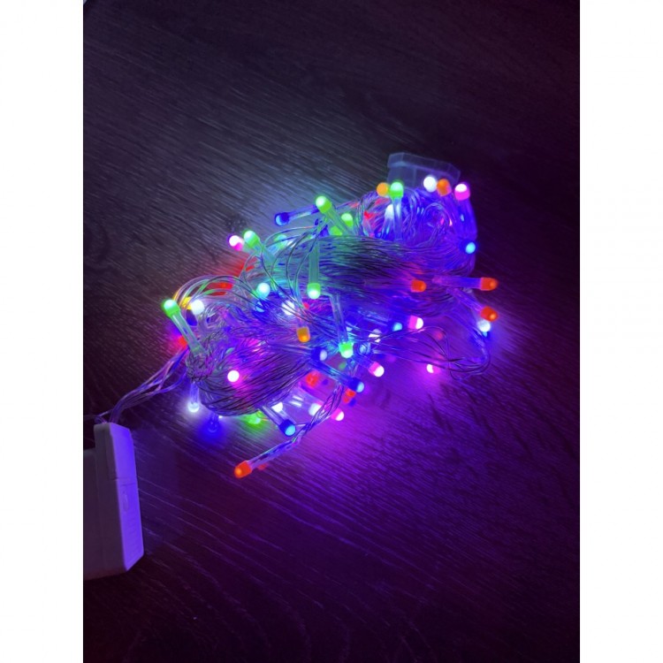 10M 100 Led Drop Tip RGB Light Transparent Cable MZ-17-10