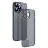 Ally iPhone 13 Pro 6.1inch Frosted Glass Şeffaf Kamera Korumalı Kılıf-(5775)