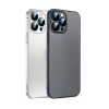 Ally iPhone 13 Pro 6.1inch Frosted Glass Şeffaf Kamera Korumalı Kılıf-(5775)