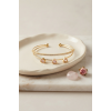 Pembe Kalp Model Zirkon Taşlı Gold Renk Kadın Bileklik 5886