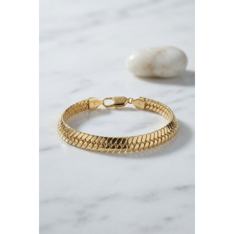 Xuping Gold Renk Yılan Zincir Model Kadın Bileklik 5886