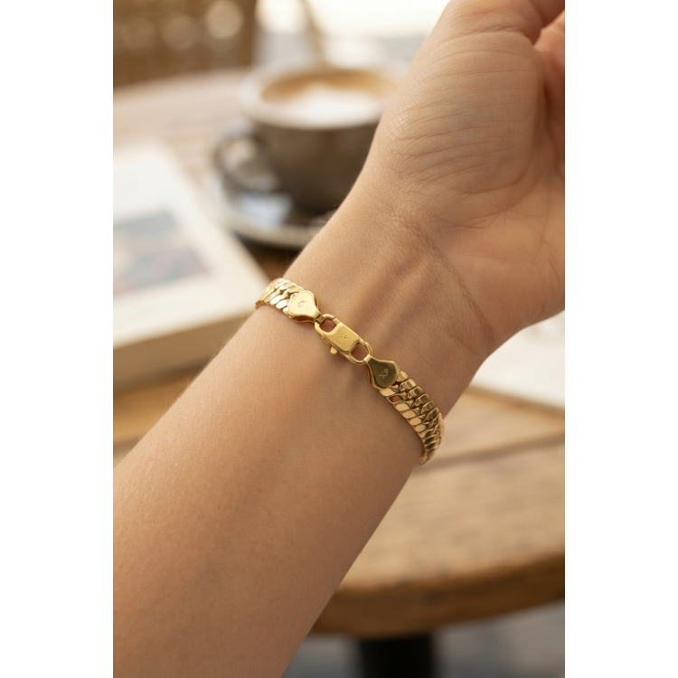 Xuping Gold Renk Yılan Zincir Model Kadın Bileklik 5886