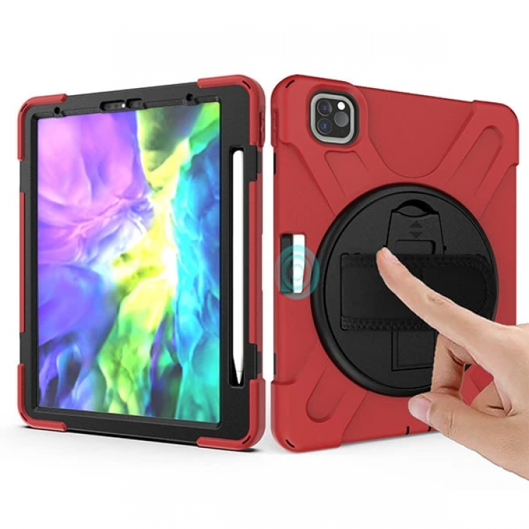 iPad Pro11 (2021-2020-2018) Kılıf Shockproof 3 Katmanlı Standlı Zırh Kılıf Kalem Yerli-(5775)