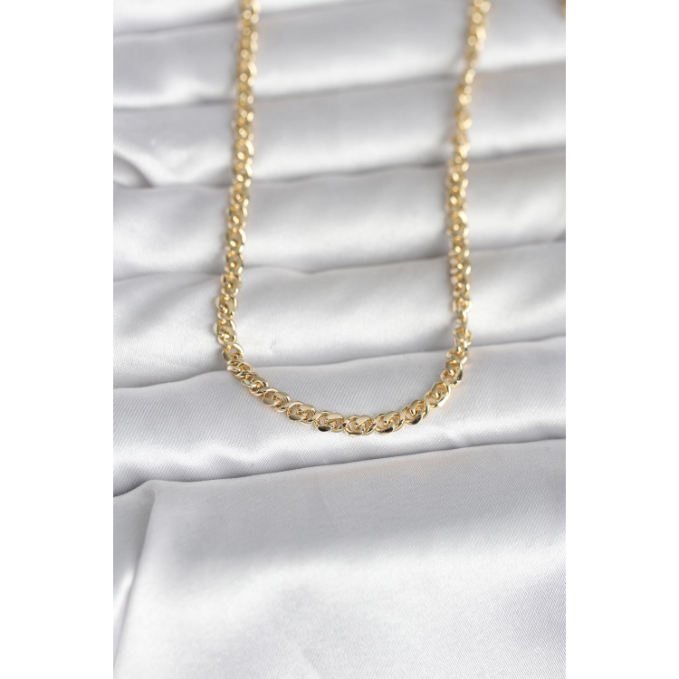 CM 14K Gold Renk Zincir Model 60 cm Kadın Kolye 5886