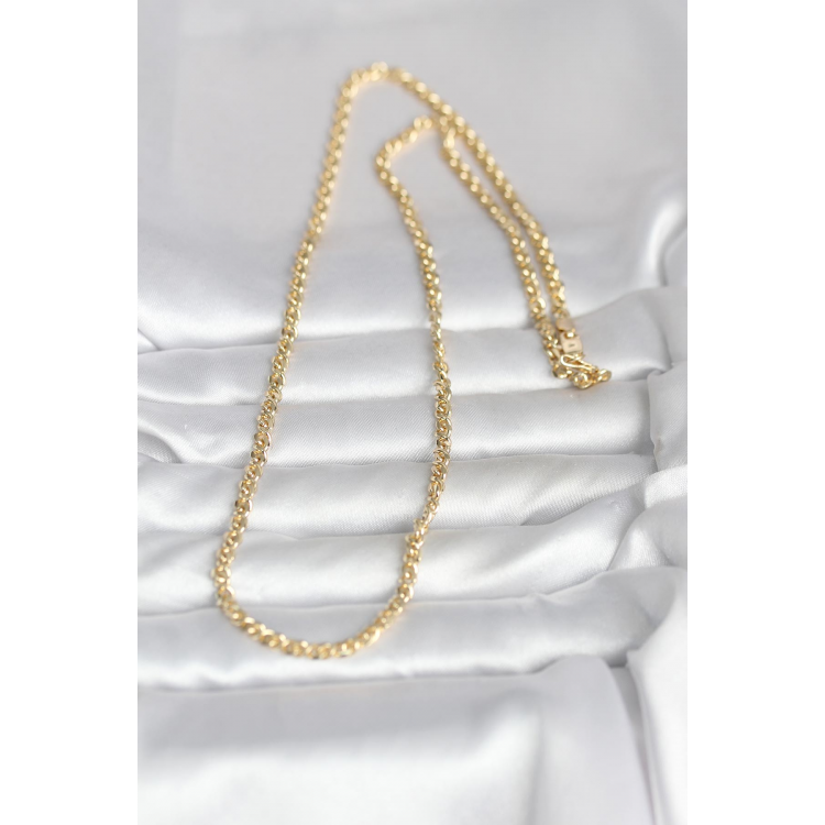 CM 14K Gold Renk Zincir Model 60 cm Kadın Kolye 5886