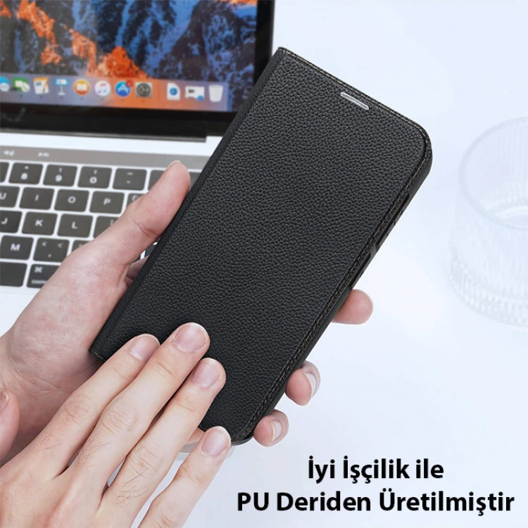 Dux Ducis SM Galaxy S23 Plus Kılıf Skin X2 Series Magnetic PU Deri Manyetik Kapaklı Kılıf-(5775)