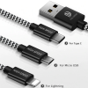 DUX DUCIS 3in1 Usb Type C-İPhone Ve Mikro Kopmaz Usb kablo Hızlı Şarj-(5775)