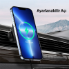 Duzzona V1 15W Manyetik Kablosuz Wireless Hızlı Şarjlı Araç İçi Telefon Tutucu-(5775)