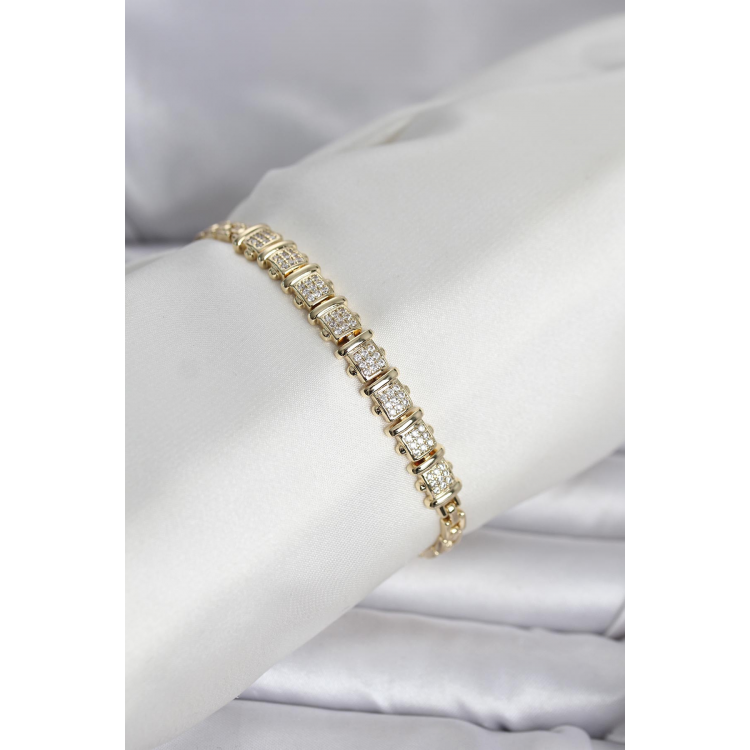 Xuping Model Zirkon Taşlı Gold Renk Kadın Bileklik 5886