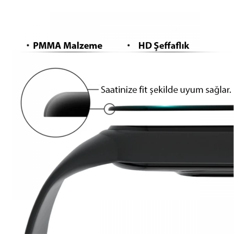 Sm Galaxy Watch 4 44mm 3D Full Kaplama Ekran Koruyucu PET+PMMA-(5775)