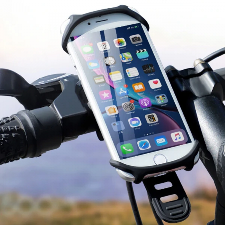 KUULAA Universal Silikon Bisiklet Motosiklet Telefon Tutucu-(5775)