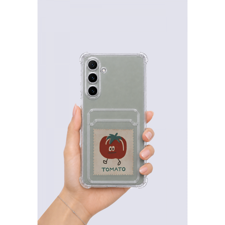Samsung Galaxy A16 Kartlıklı Tomato Desenli Kılıf