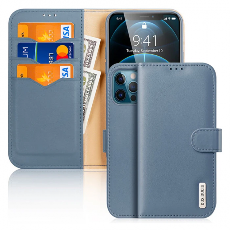 Dux Ducis iPhone 12 Pro Max Kılıf Mıknatıslı Cüzdanlı Deri Kılıf Hivo Series-(5775)