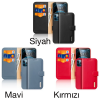 Dux Ducis iPhone 12 Pro Max Kılıf Mıknatıslı Cüzdanlı Deri Kılıf Hivo Series-(5775)