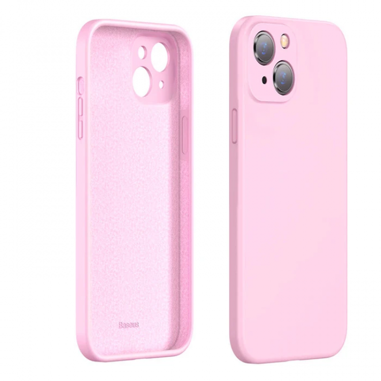 Baseus Liquid iPhone 13 6.1 Kılıf Kamera Korumalı İçi Kadife Silikon Kılıf-(5775)