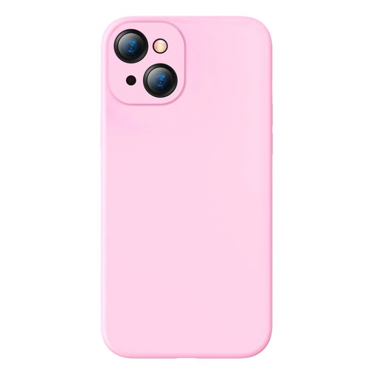 Baseus Liquid iPhone 13 6.1 Kılıf Kamera Korumalı İçi Kadife Silikon Kılıf-(5775)