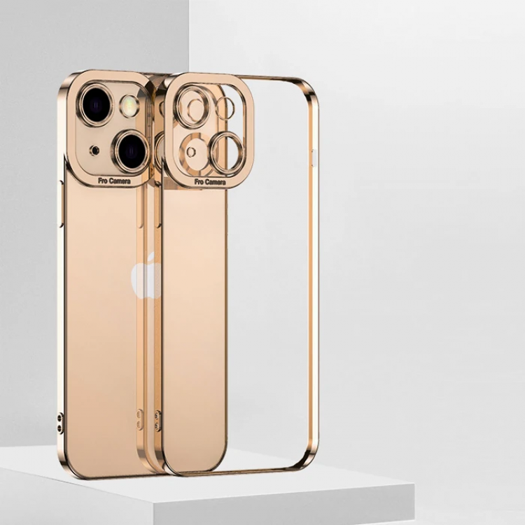 ALLY Fashion Series iPhone 13 Mini 5.4inç Kılıf Renkli Kenar Lazer Çerçeveli Silikon Kılıf-(5775)