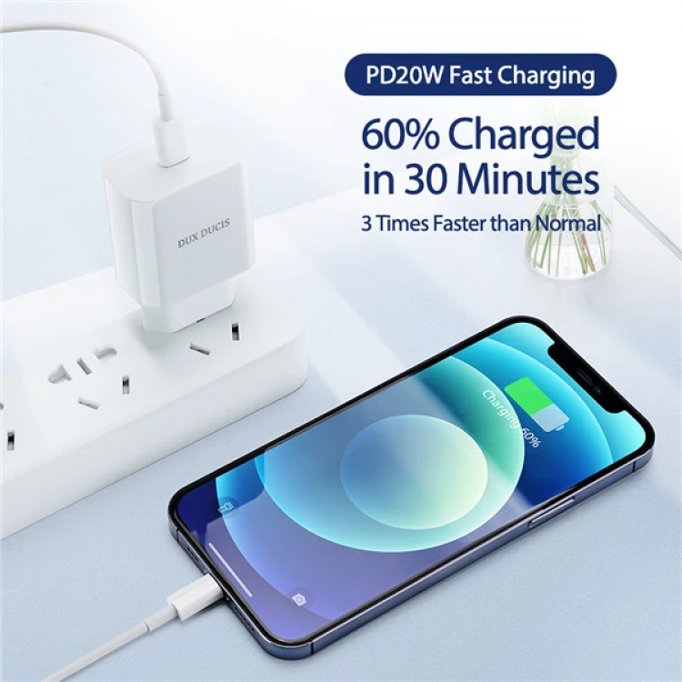 DUX DUCIS C50 PD 20W Hızlı Şarj Aleti 20W USB-C Güç Adaptörü-(5775)