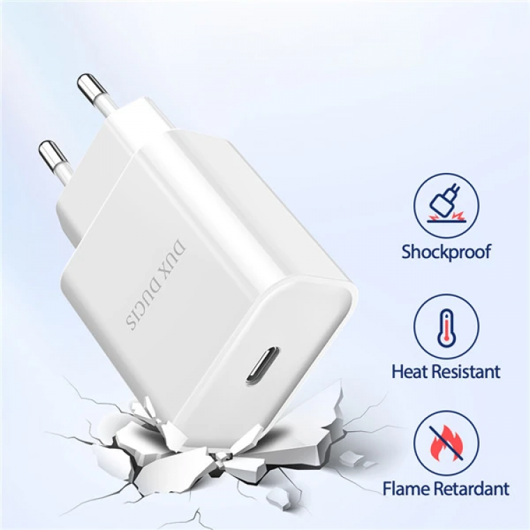 DUX DUCIS C50 PD 20W Hızlı Şarj Aleti 20W USB-C Güç Adaptörü-(5775)