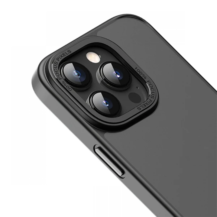 Hoco iPhone 14 Pro Golden Shield Frosted Silikon Telefon Kılıfı-(5775)