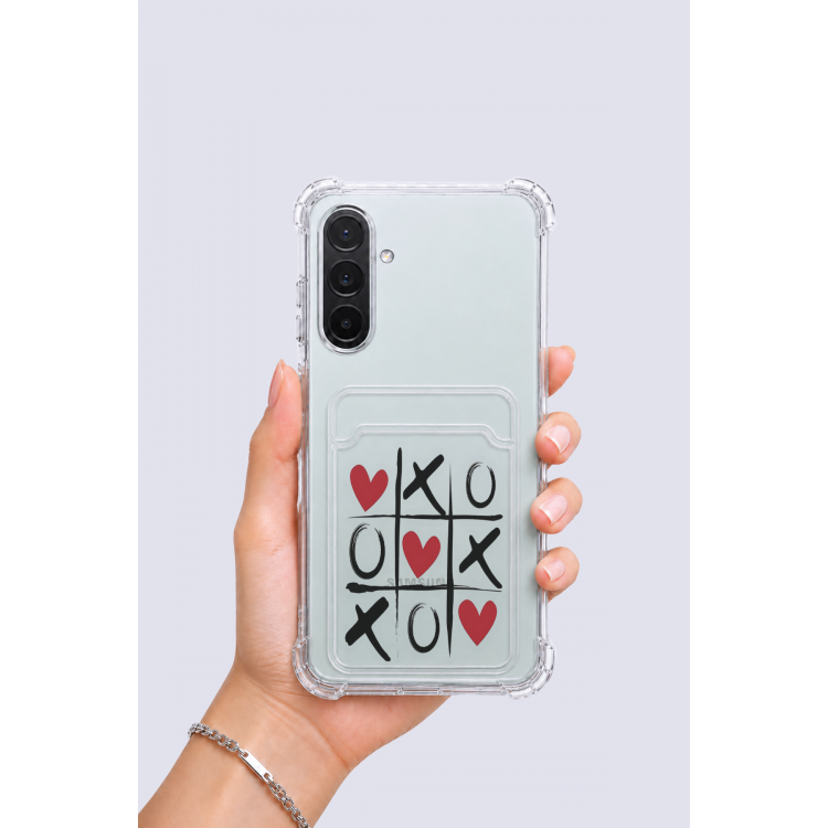 Samsung Galaxy A56 Kartlıklı XoXO Desenli Kılıf