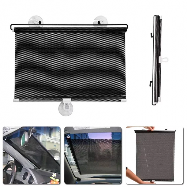 Araba Araç içi Katlanabilir Araç Oto Ön Cam Güneşlik Branda 40x125cm-(5775)