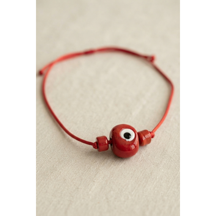 Handmade Bohem Kırmızı Nazar Kolye 5886