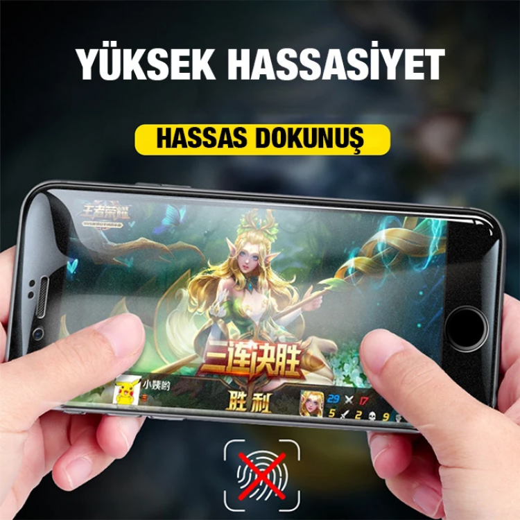 ALLY iPhone 11 Pro 5.8inç Full Glue Matte Tempered Cam  Ekran Koruyucu iPhone XS / X /-(5775)