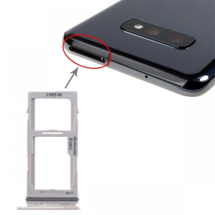 SM Galaxy S10+/S10/S10e Sim Kart Kapağı Tutucu Sim Yuvası (2SİM)-(5775)
